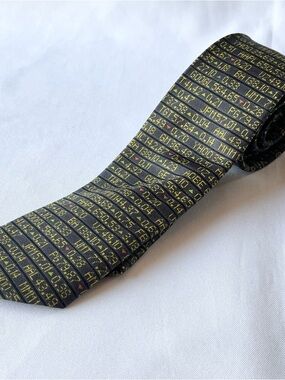 Wild Ties Stock Ticker Microfiber Skinny Tie